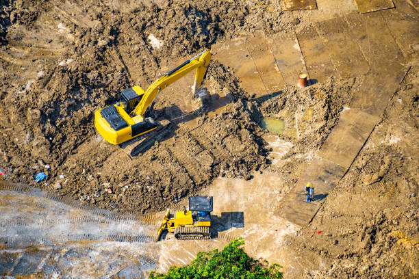 istock Aerial View of Construction in Progress 1092479458