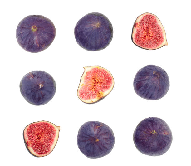 istock fig fruits isolated on white background.Top view. Flat lay pattern. Set or collection 1092504062
