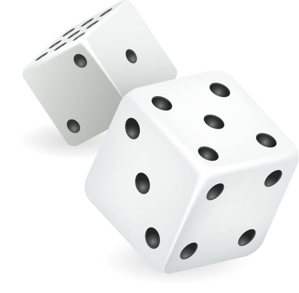 ilustrações de stock, clip art, desenhos animados e ícones de white dice 3d realistic casino gambling game deisgn isolated icon vector illustration - backgammon