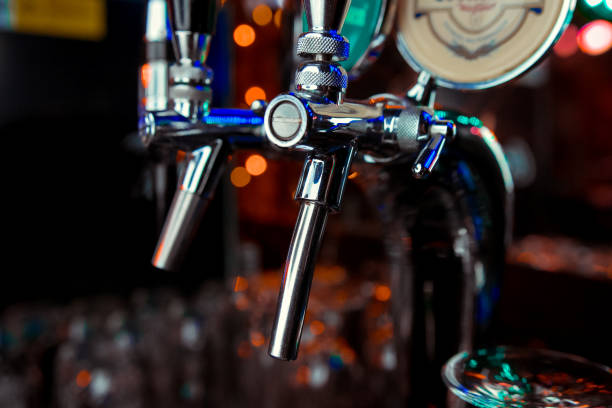 istock Beer tap in barse for bottling beverages 1092507372