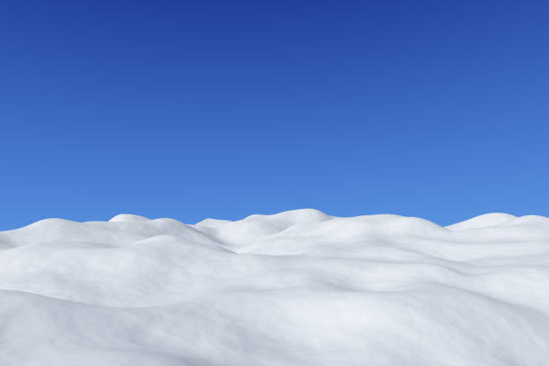 istock White snowy field with hills winter landscape. 1092516250