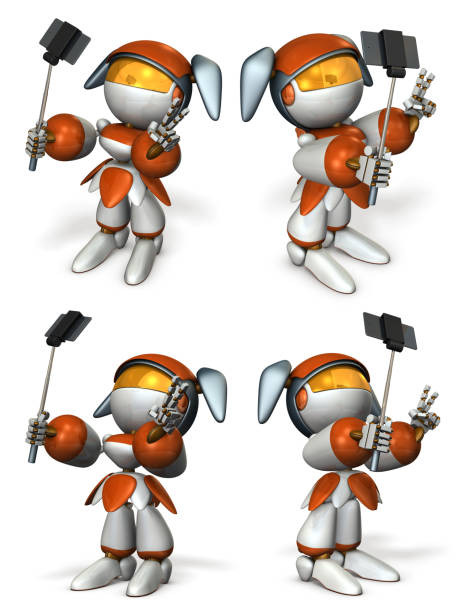 istock A cute robot that uses shooting sticks to enjoy shooting. 3D illustration 1092522282