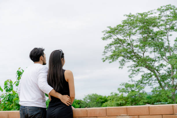 istock Happy couple take a romantic walk on the hills. 1092523198