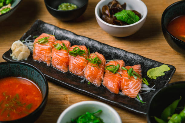 istock Japanese sustainable salmon sashimi 1092543026