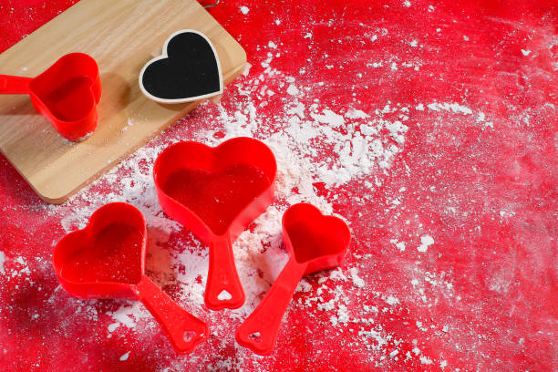 istock Valentine's day background, Valentine's gift cookies on red background. 1092553616