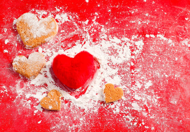istock Valentine's background cookies biscuit. 1092557300