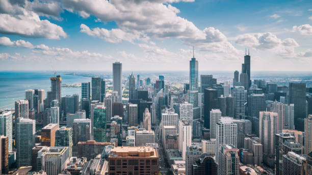 istock Chicago Skyline aerial view 1092561558