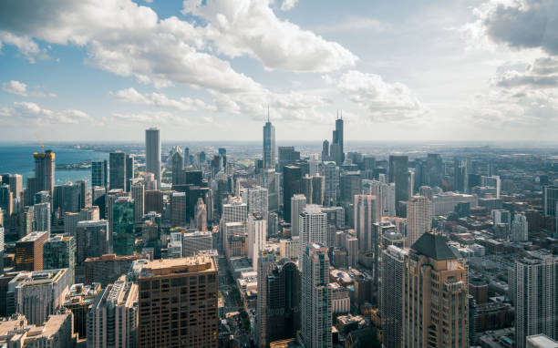 istock Chicago Skyline aerial view 1092561566