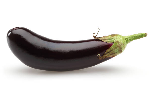 Eggplant or Aubergine vegetable isolated on white background