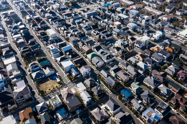 istock Residential area with many houses 1092589784