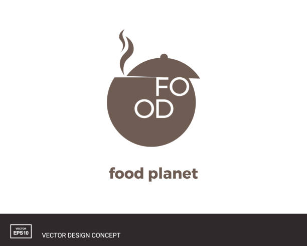 illustrazioni stock, clip art, cartoni animati e icone di tendenza di modello di design dell'icona del punto di alimentazione. - chef lunch food gourmet