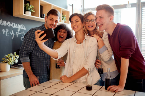 istock Group of Friends Making Selfie Together 1092599178