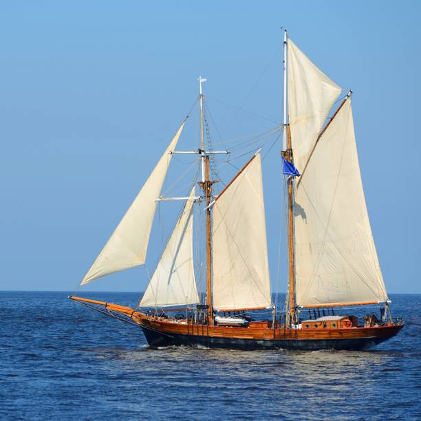 istock Sailship in the open sea on a sunny summer day 1092599442