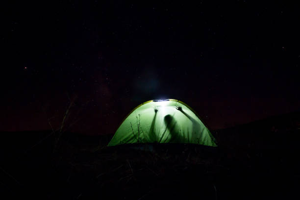 istock Long exposure of tent camp 1092599586
