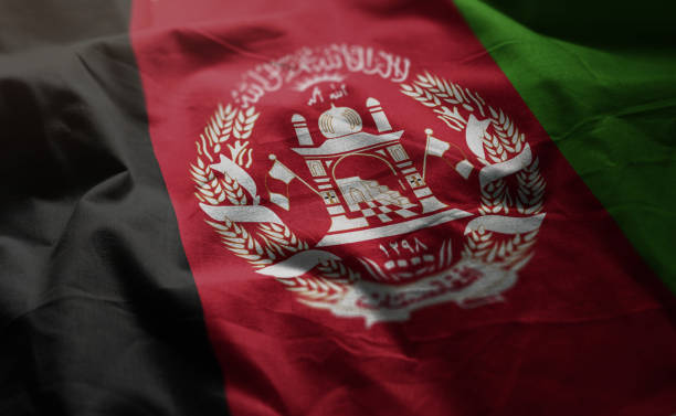 istock Afghanistan Flag Rumpled Close Up 1092601748