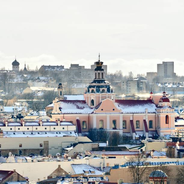 istock old part of Vilnius city from above 1092608050