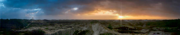 Panoramic View on the North Frisian Island Amrum in Germany stock photo