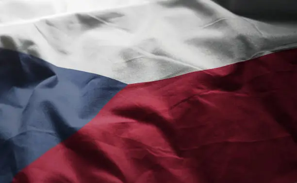 Photo of Czech Republic Flag Rumpled Close Up
