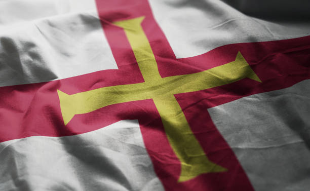 istock Guernsey Flag Rumpled Close Up 1092620808