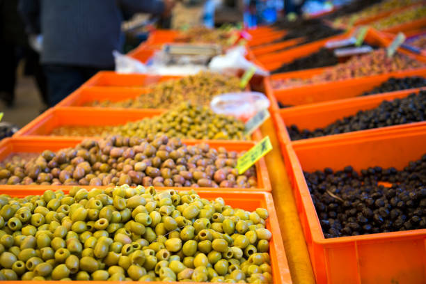 istock Healthy Organic Vegetable Olive Sale in Bazaar 1092621156