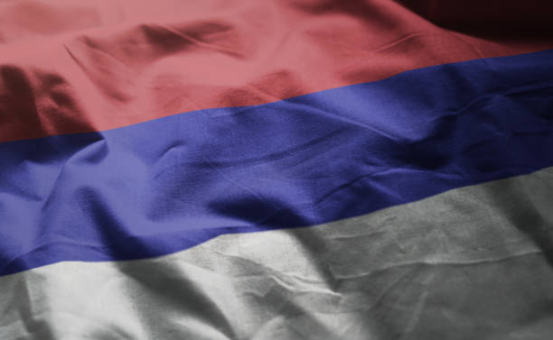 istock Republika Srpska Flag Rumpled Close Up 1092631276