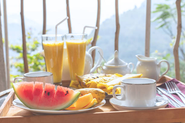 istock Beautifully served breakfast on terrace or balcony 1092632850