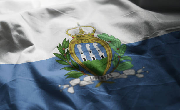 istock San Marino Flag Rumpled Close Up 1092633038