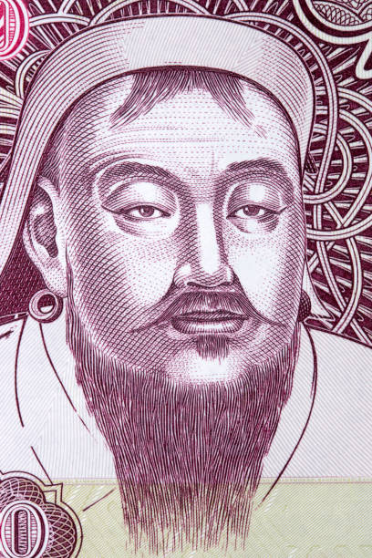 Genghis Khan portrait from Mongolian money