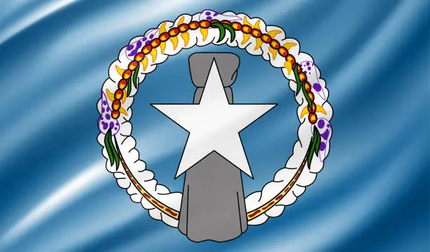 Vector illustration of Northern Mariana Islands (US) Flag