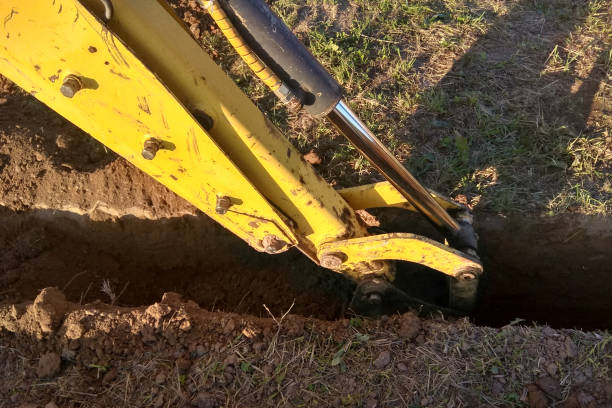 istock a work excavator digging a trench for the foundation of a building 1092636090