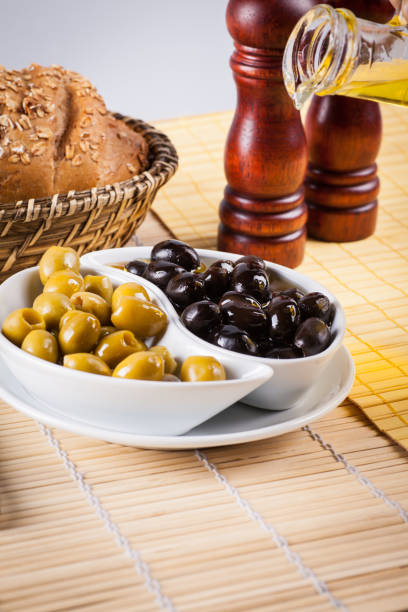 istock Bowl filled with fresh black and green olives 1092636940