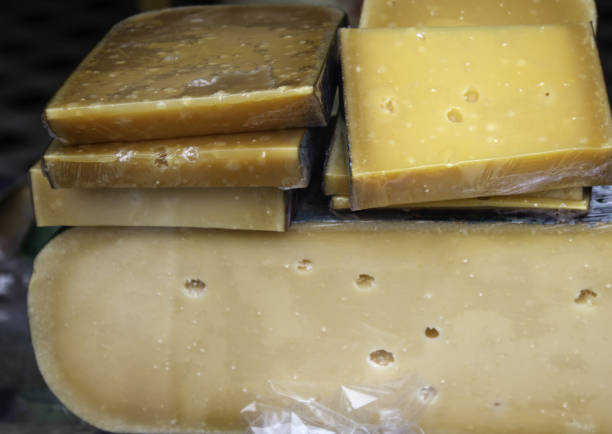 istock Pieces of cured cow cheese 1092645552