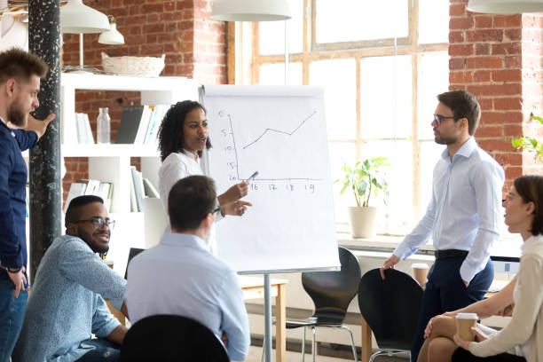 istock African American business coach speaking presentation at briefing 1092645894