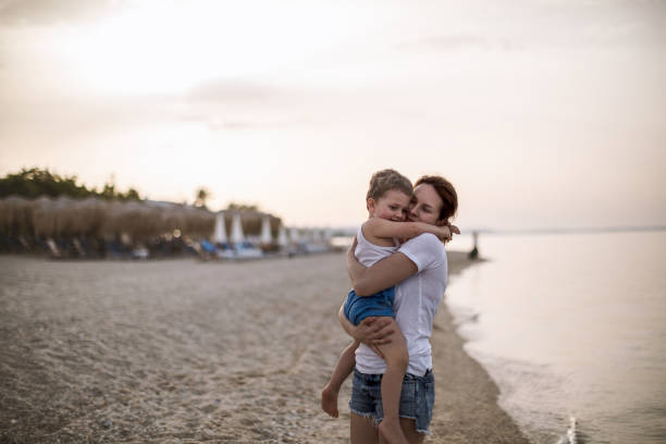 istock Mother and son at the beach 1092651516