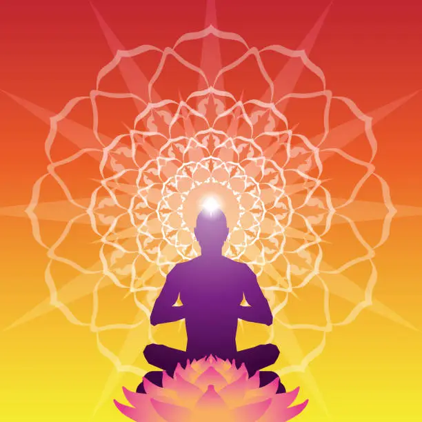 Vector illustration of Meditation Aura Background