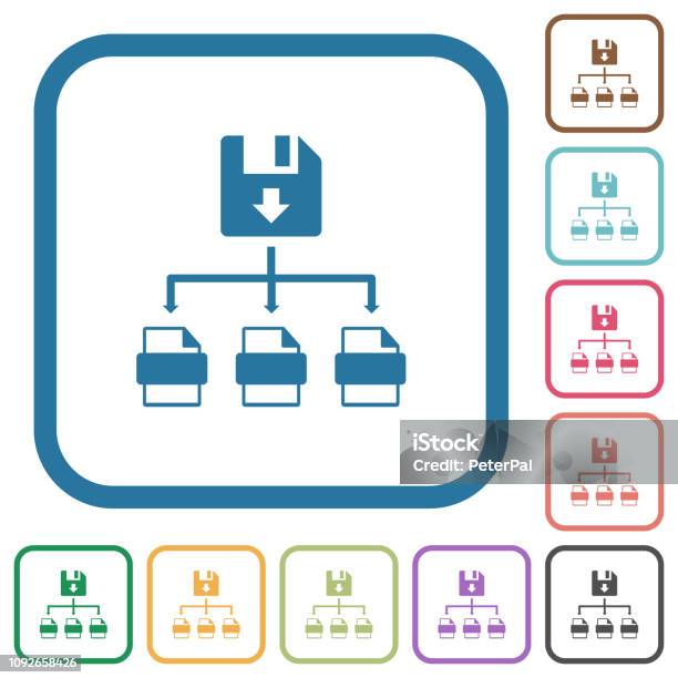 Simpen File Simpan File Sebagai Beberapa Ikon Sederhana Format Ilustrasi Stok ...