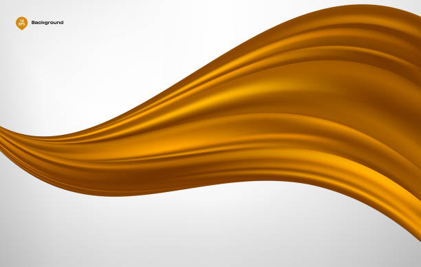 istock Abstract peach pink wave silk or satin fabric on white background for grand opening ceremony or other occasion 1092665100
