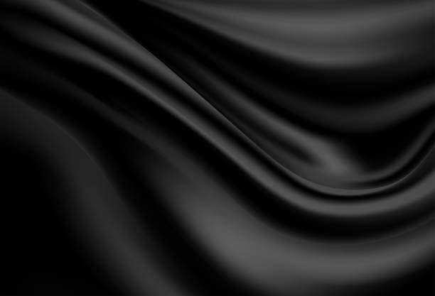 ilustrações de stock, clip art, desenhos animados e ícones de abstract vector background luxury cloth or liquid wave or wavy folds of grunge silk texture satin velvet material - black backgound