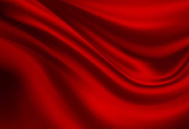 ilustrações de stock, clip art, desenhos animados e ícones de abstract vector background luxury cloth or liquid wave or wavy folds of grunge silk texture satin velvet material - red cloth