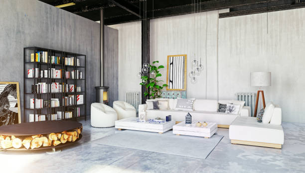 istock modern loft living room interior. 1092674040