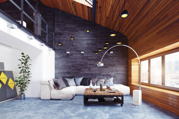 istock modern loft living room interior. 1092674044