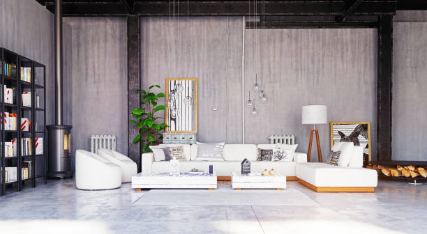 istock modern loft living room interior. 1092674052