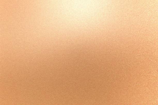 istock Texture of reflection on rough orange paint metal wall, abstract background 1092676770