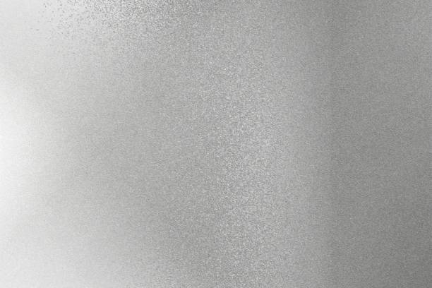 istock Texture of reflection on rough old silver metal plate, abstract background 1092676786