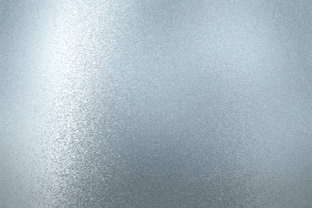 istock Texture of reflection on rough blue paint metal wall, abstract background 1092676790