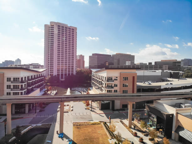 istock Top view light rail system and skylines in downtown Las Colinas, Irving, Texas 1092680078