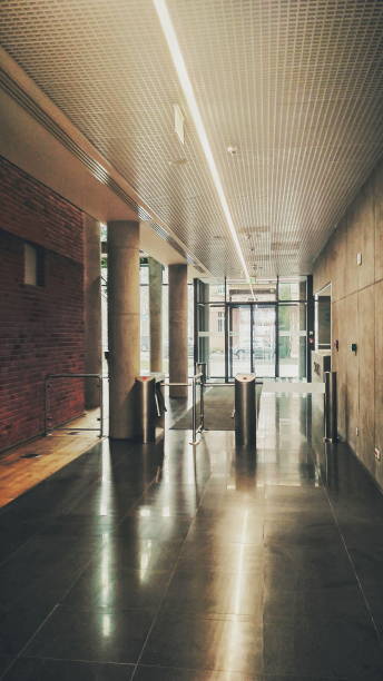 istock Entrance turnstile in the modern office 1092683576