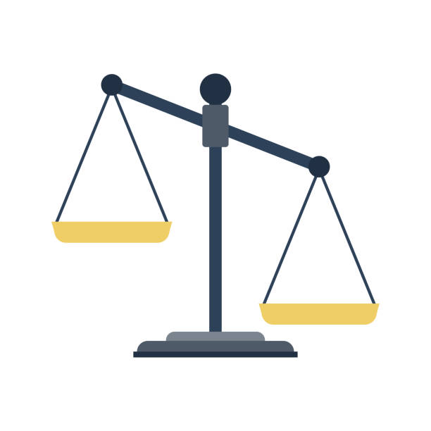 Scales of justice icon. Empty scales. Scales of justice. Law balance symbol. Libra. Vector illustration weight scale stock illustrations
