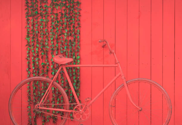 istock red wooden rustic background with plants 1092688568