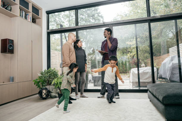 istock Multiracial family getting home consultation 1092691366